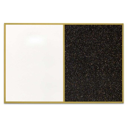 United Visual Products Sliding Door Indoor Enclosed Corkboard, 9 UV9011ACS-BRONZE-DBURGU